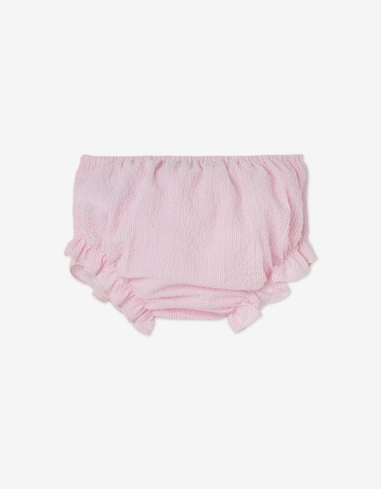 Paz Rodriguez Baby Girls Cotton Woven Dress with Knickers in Pink