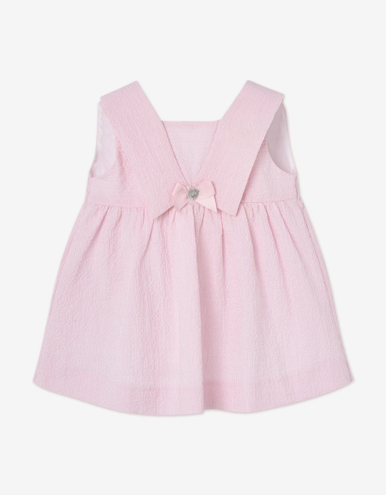 Paz Rodriguez Baby Girls Cotton Woven Dress with Knickers in Pink