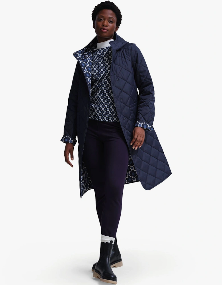 Regatta Womens Orla Kiely Quilted Midi Reversible 2-in-1 Jacket