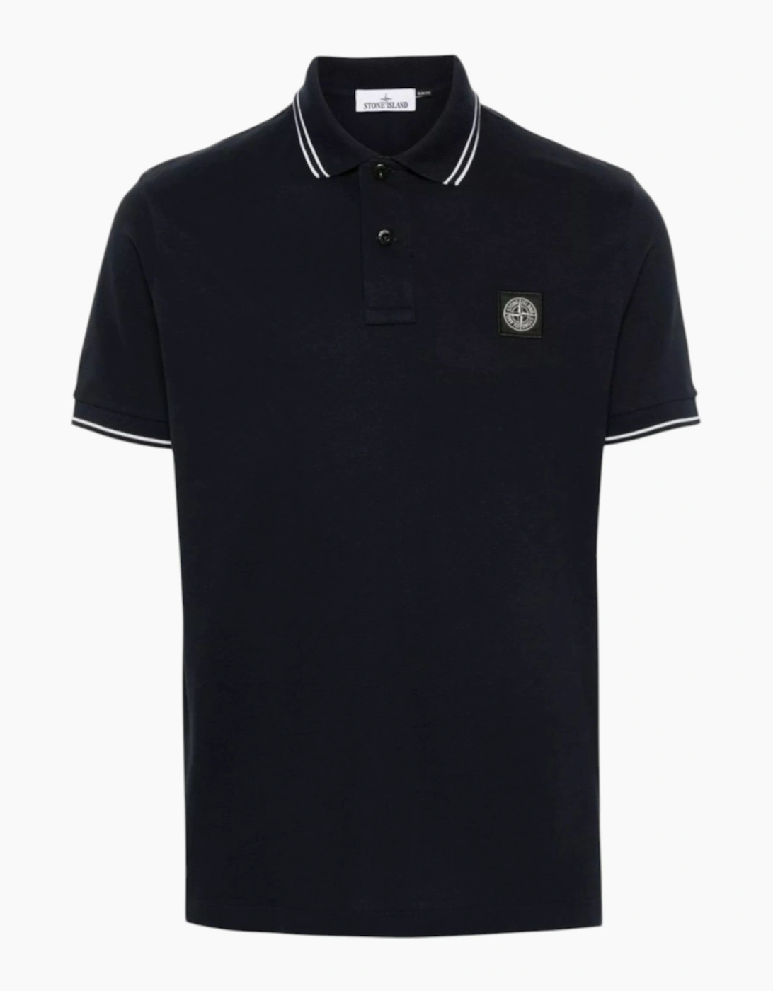 Stone Island Black Cotton Polo