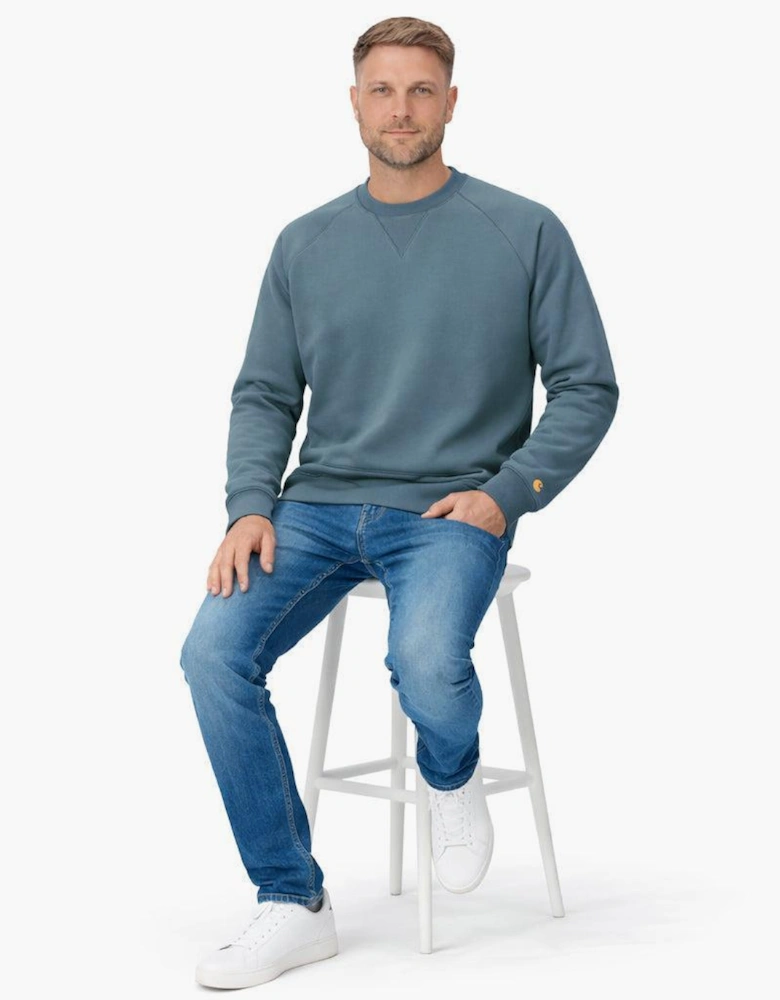 Carhartt WIP Chase Sweatshirt Cozy Blue/Gold