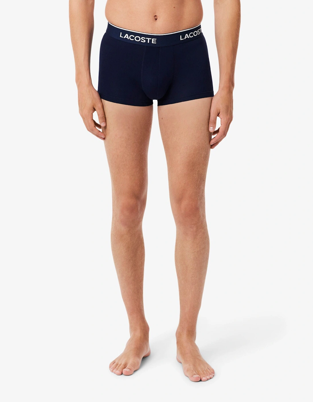 Lacoste 3-Pack Mens Trunks - Navy Blue/Green-Red-Navy HY0