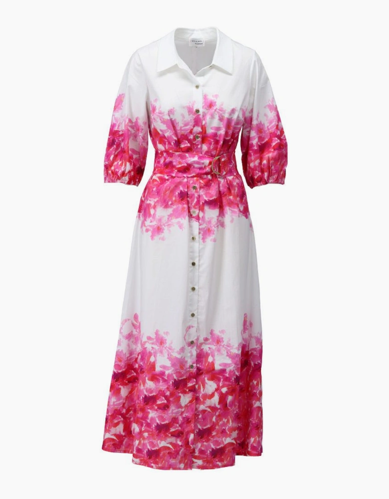 Pink bloom maxi dress