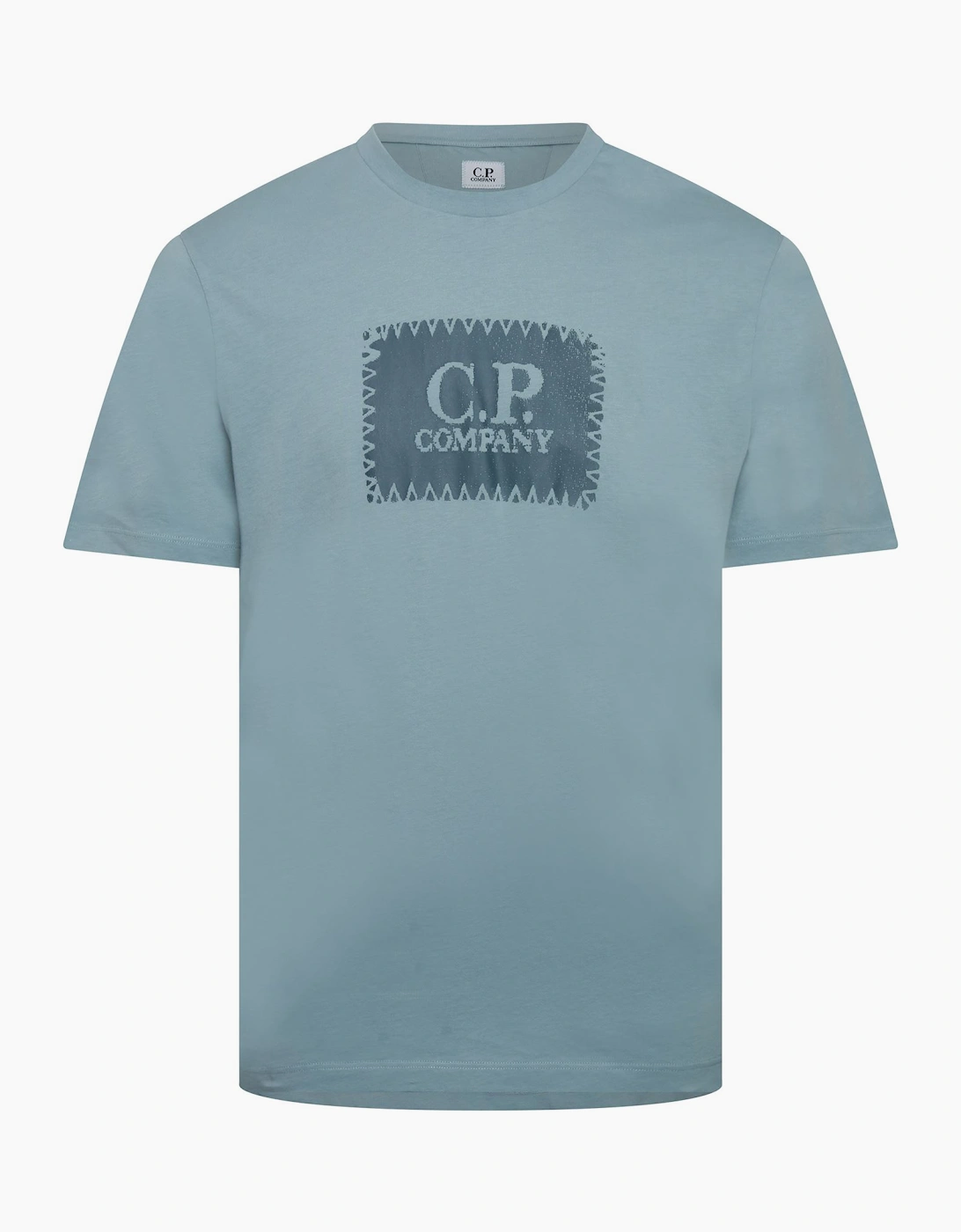 Cp Company Men's Blue 30/1 Jersey Logo Label T-Shirt  38 M