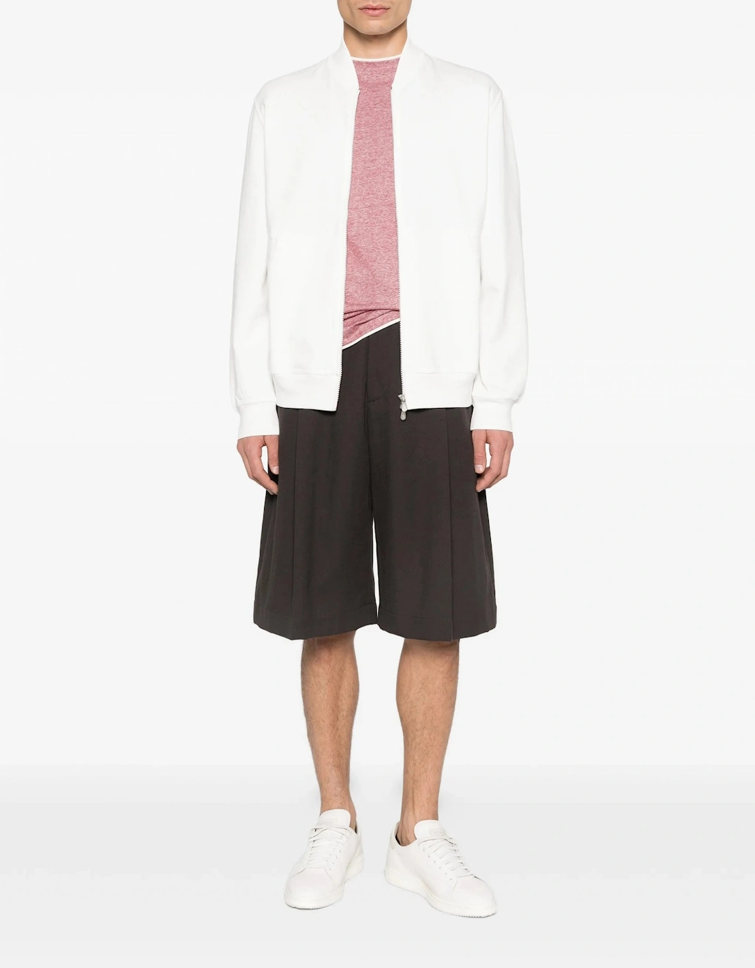 Zip Cardigan White
