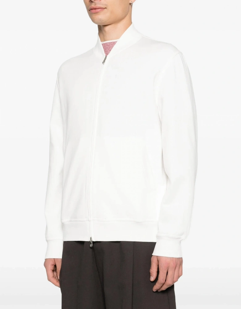 Zip Cardigan White