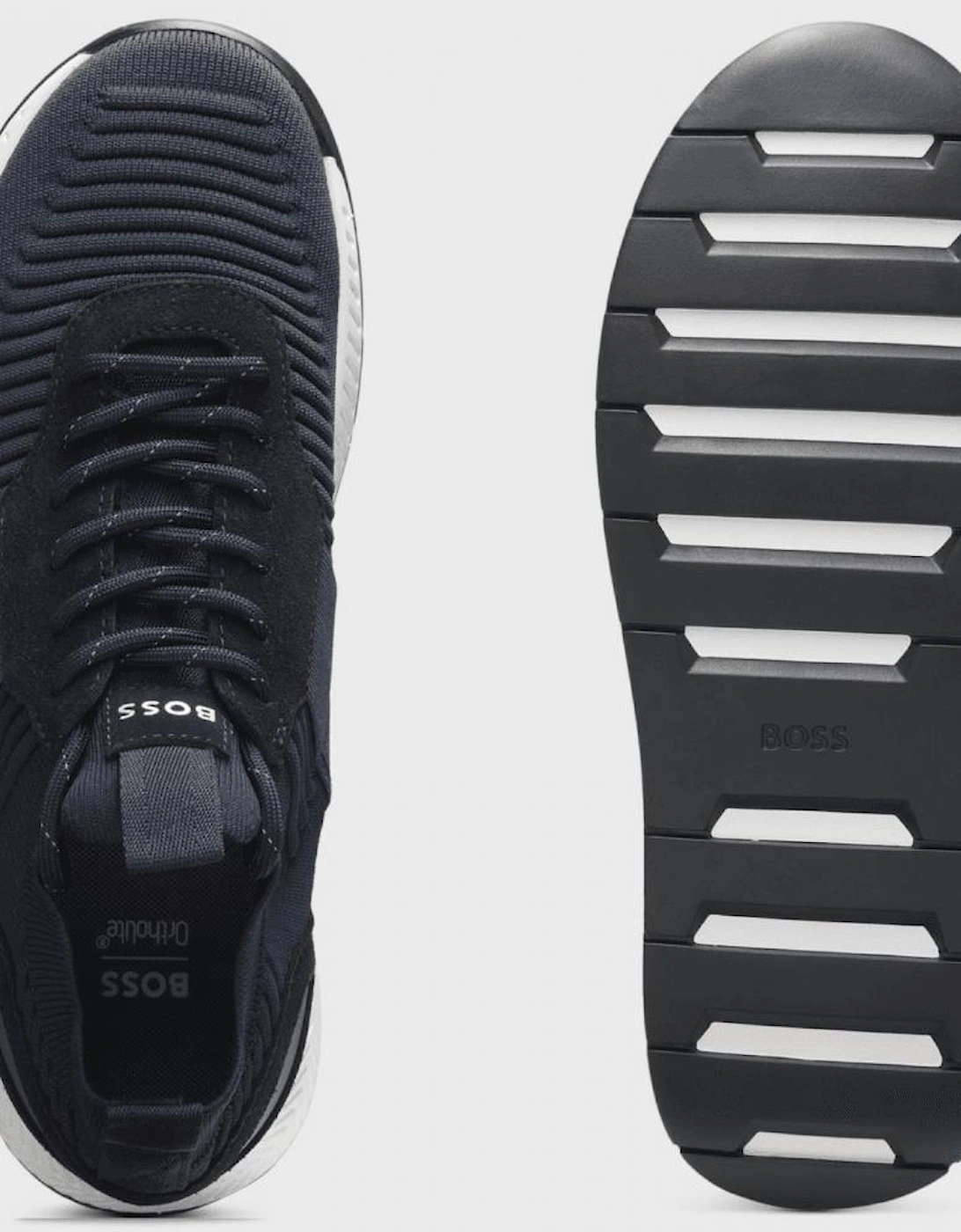 Titanium Runn Knitted Navy Runner Trainers