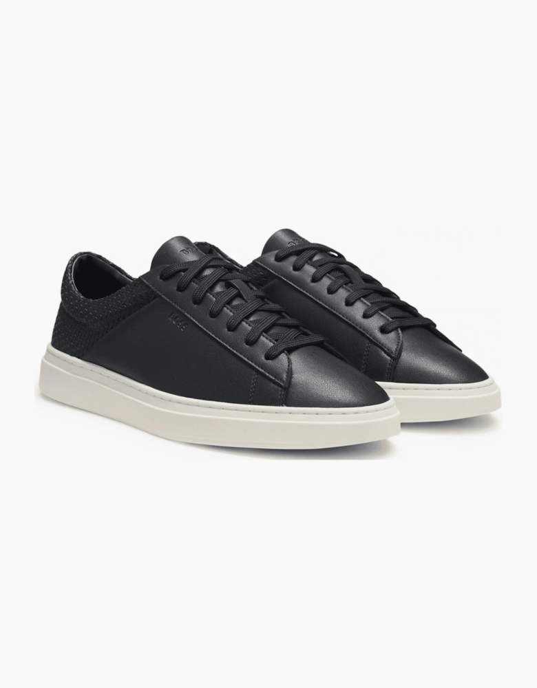 Keiren Tenn Black/White Low Top Trainers
