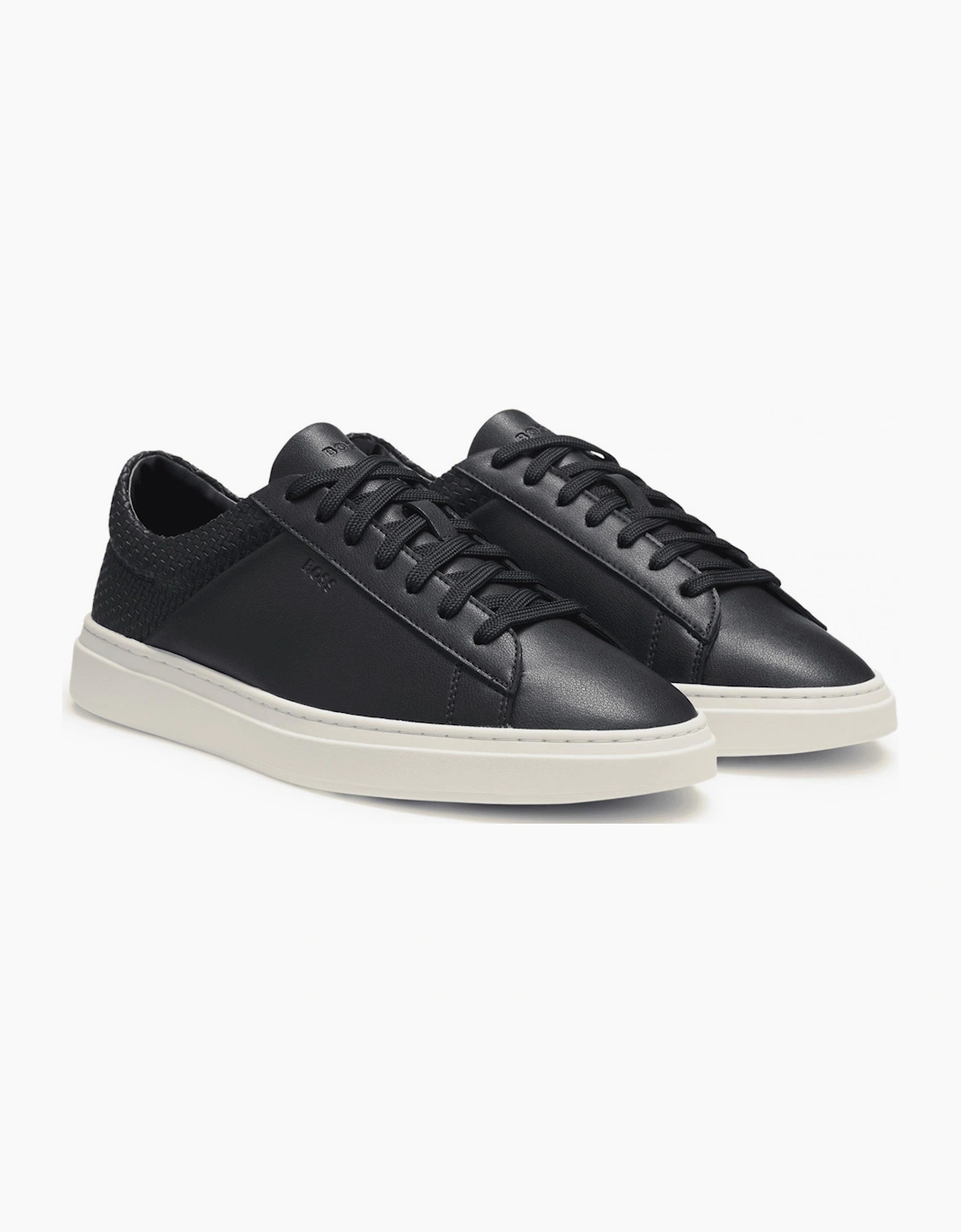 Keiren Tenn Black/White Low Top Trainers
