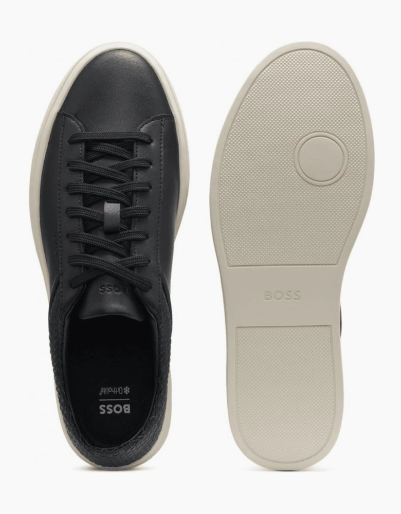 Keiren Tenn Black/White Low Top Trainers