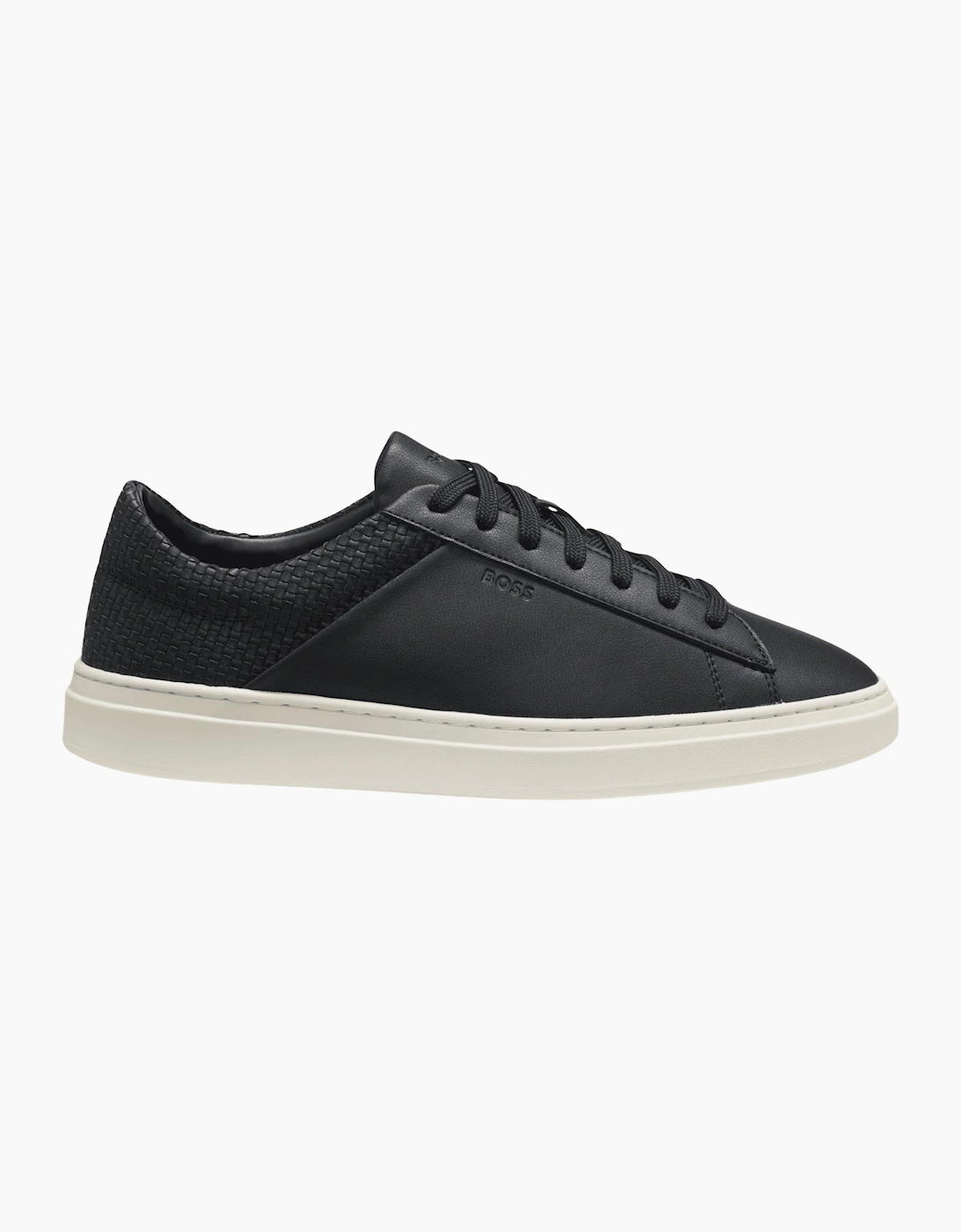 Keiren Tenn Black/White Low Top Trainers, 5 of 4
