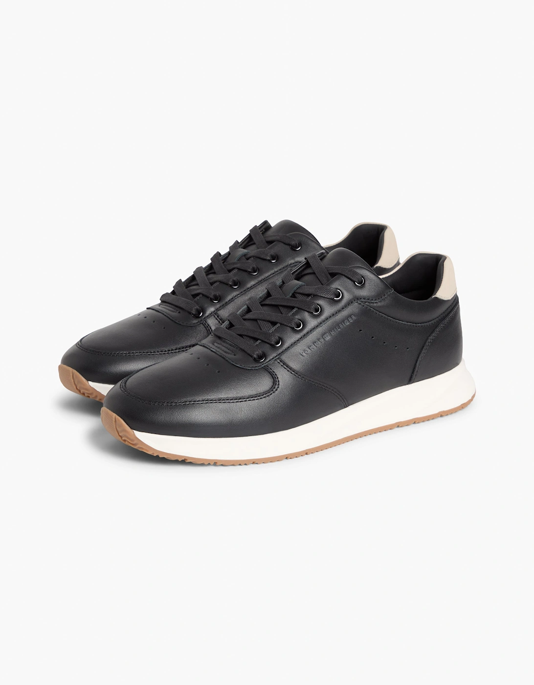 Tommy Hilfiger Newport Leather Mens Trainers - Black