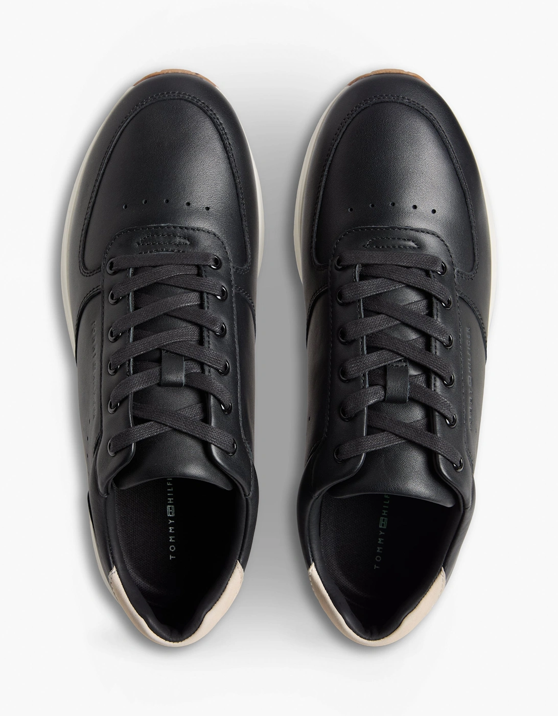 Tommy Hilfiger Newport Leather Mens Trainers - Black