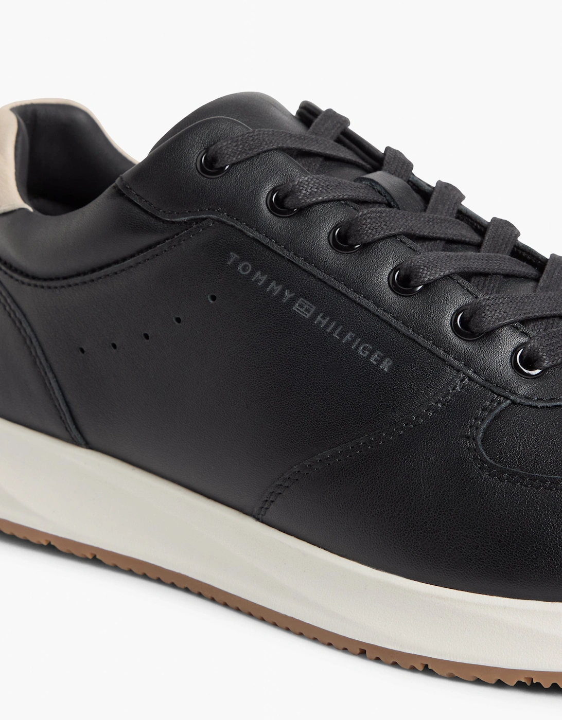Tommy Hilfiger Newport Leather Mens Trainers - Black