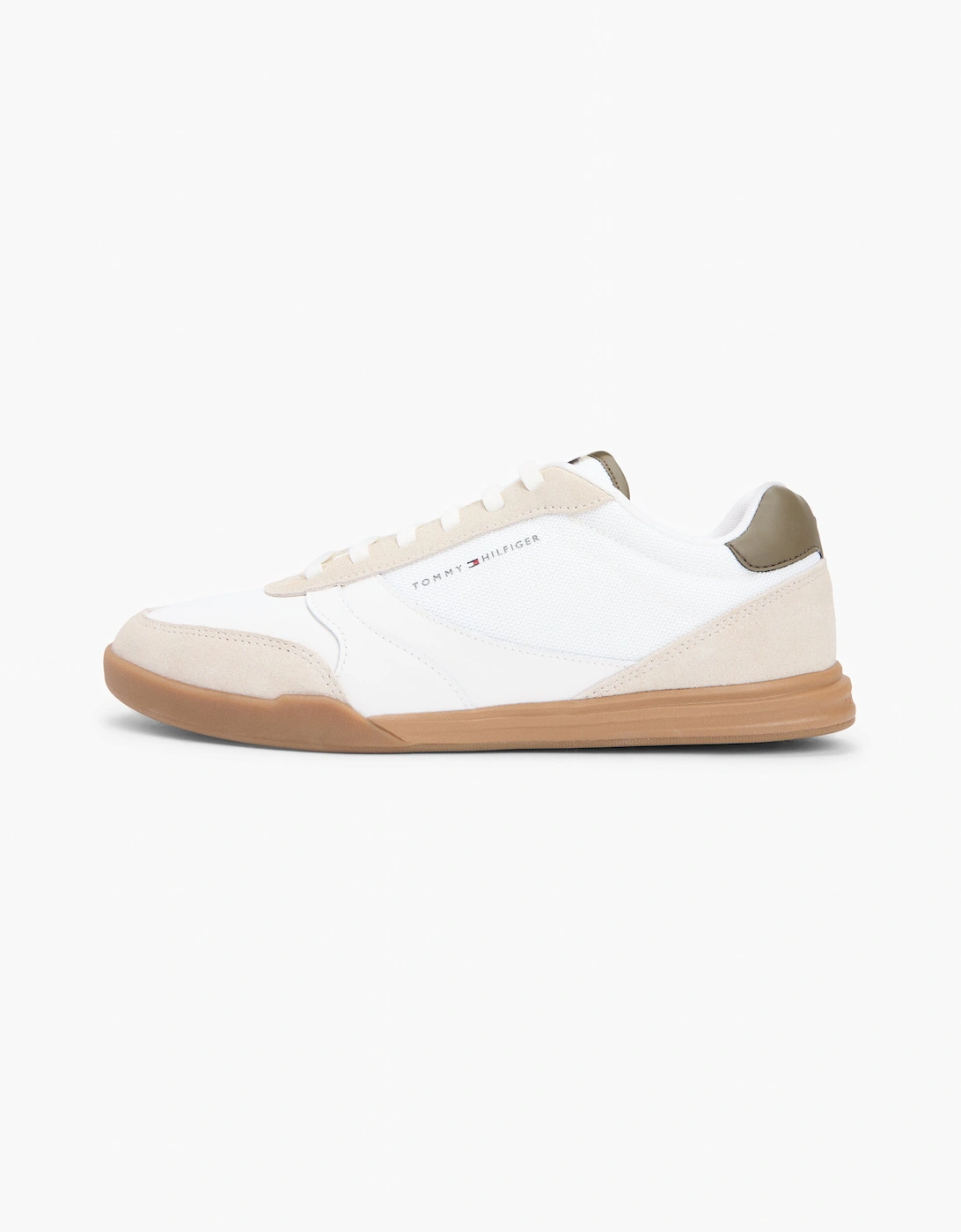 Tommy Hilfiger Lopro Leather Mix Mens Trainers - Classic Beige