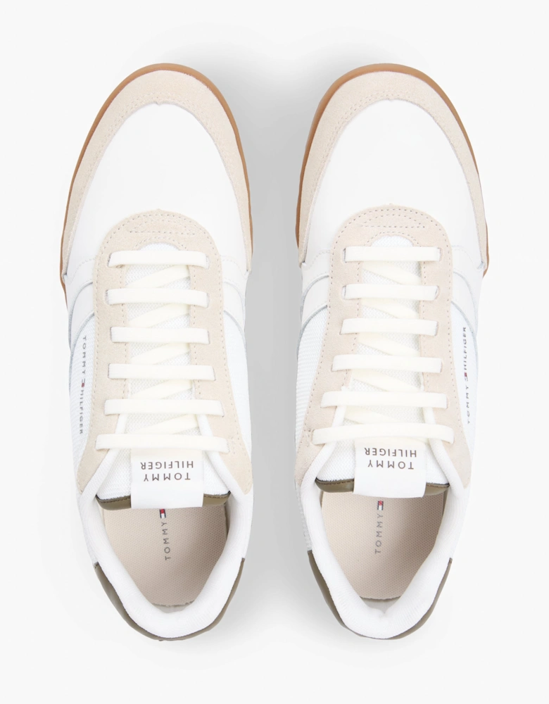 Tommy Hilfiger Lopro Leather Mix Mens Trainers - Classic Beige
