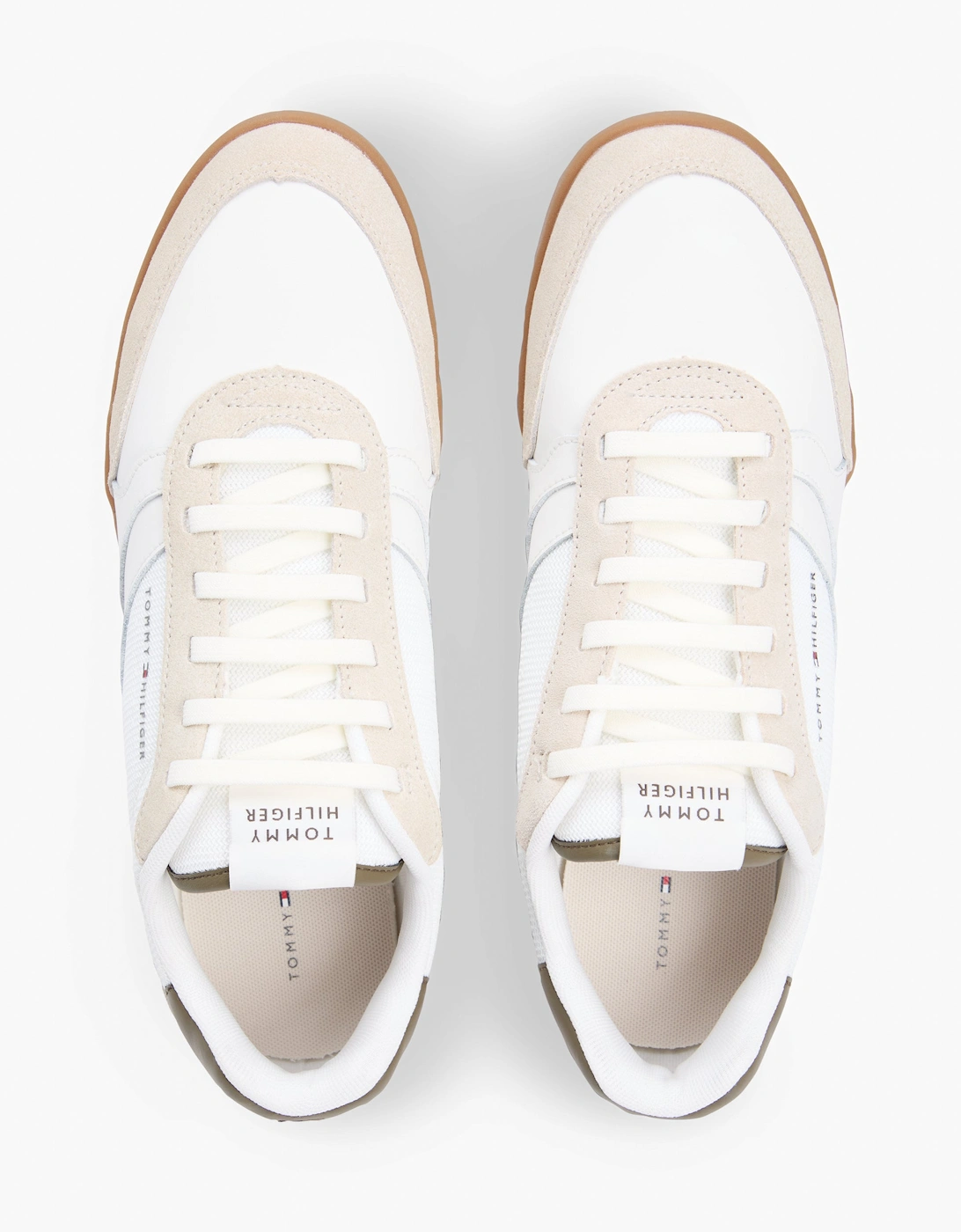Tommy Hilfiger Lopro Leather Mix Mens Trainers - Classic Beige