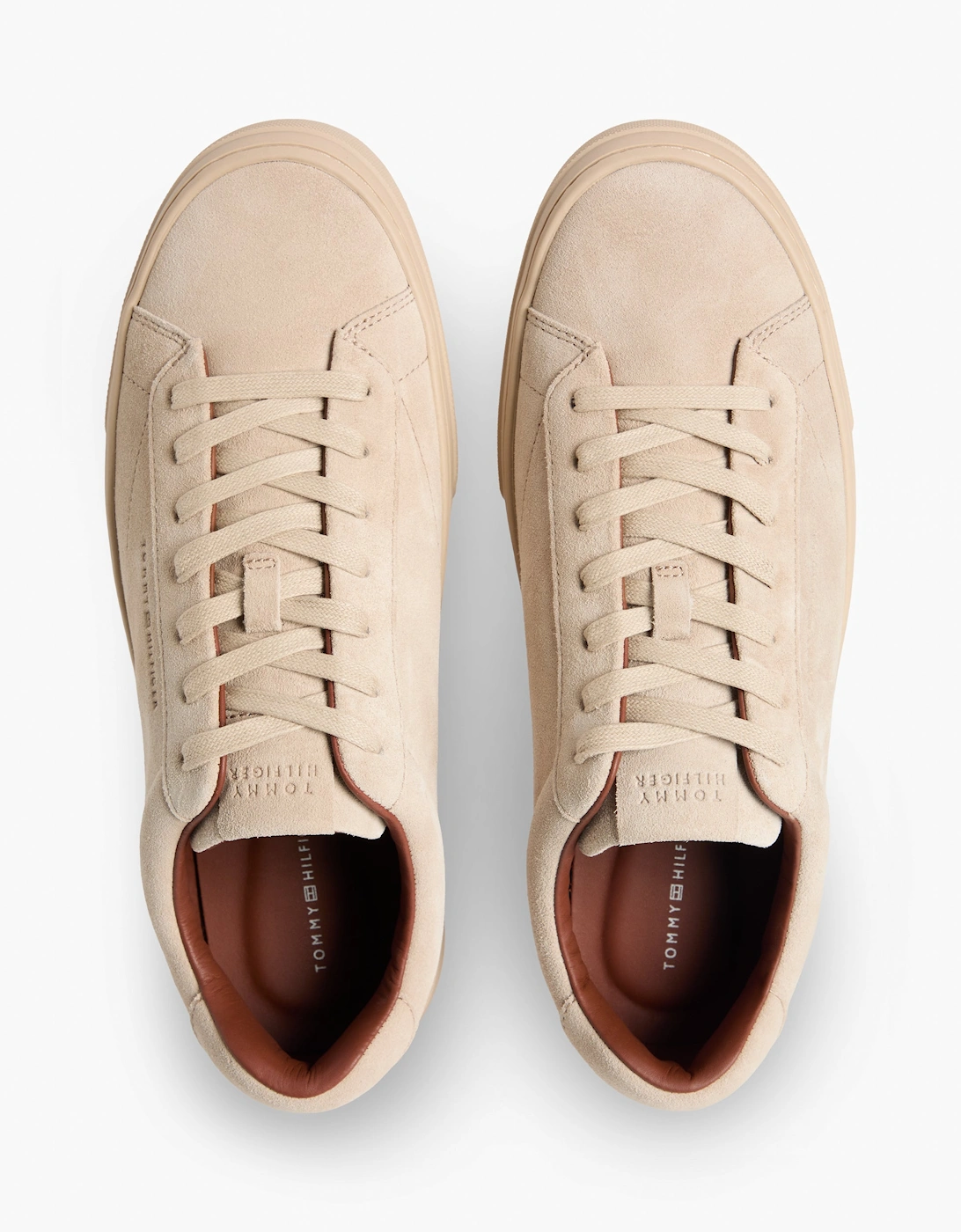 Tommy Hilfiger Park Premium Suede Mens Trainers - Sandalwood