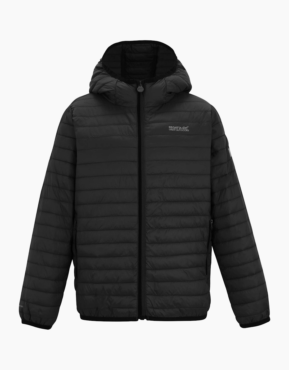 Regatta Unisex Black Childrens/ Hillpack Hooded Jacket  Size 14 Years Kids