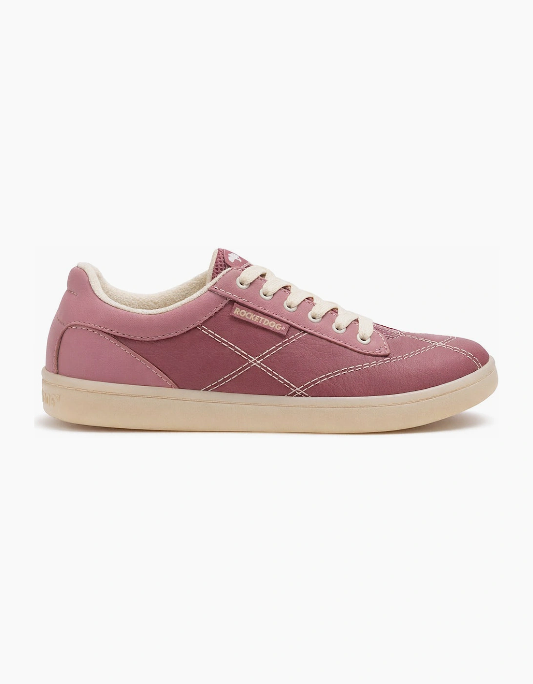 Rocket Dog KITTY NIXIE NYLON FABRIC/VULC PU Womens Casual Trainers Mauve, 6 of 5