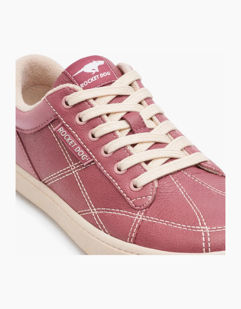 Rocket Dog KITTY NIXIE NYLON FABRIC/VULC PU Womens Casual Trainers Mauve