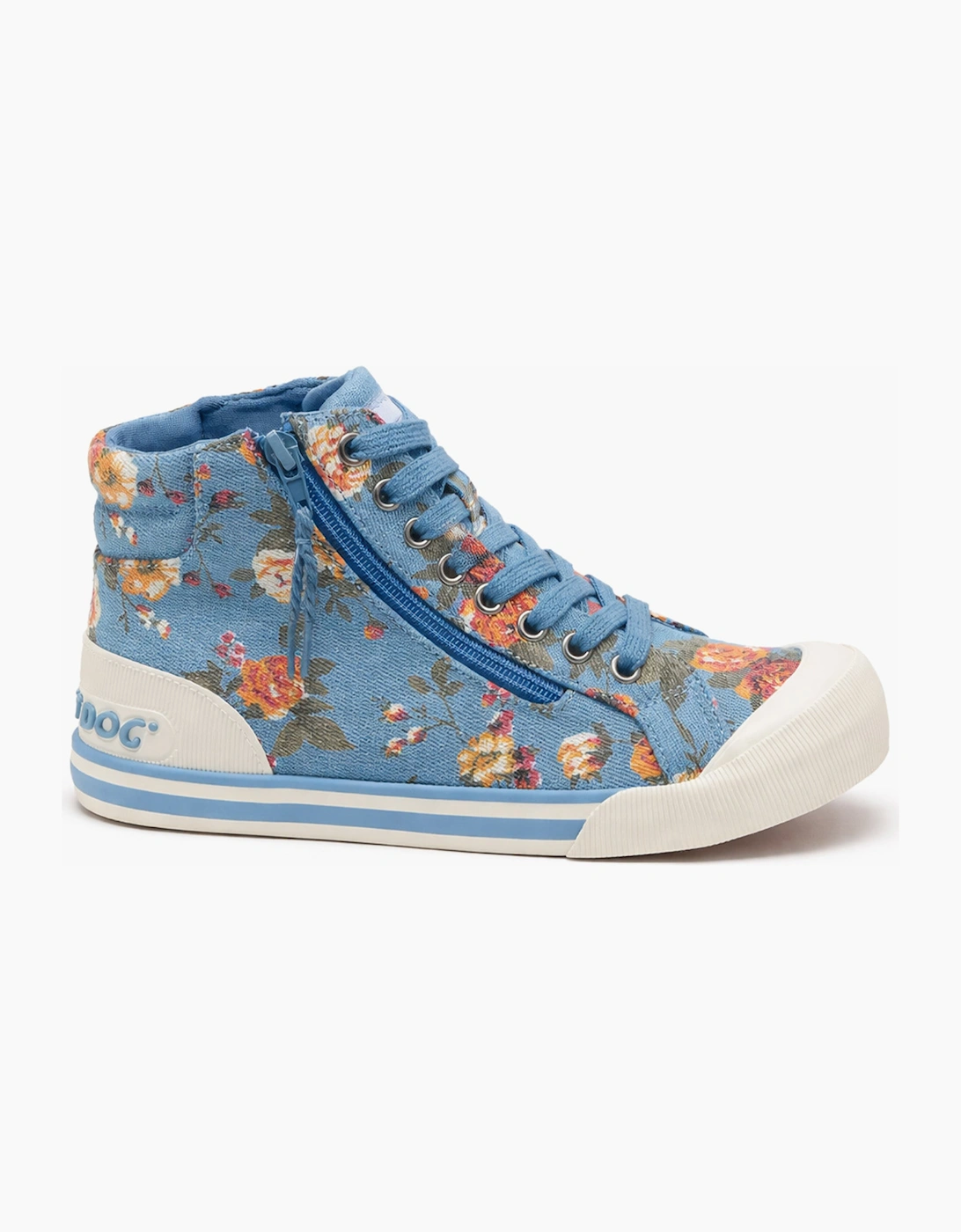 Rocket Dog JAZZIN HI ROMEO Womens Hi-Top Trainers Light Blue, 7 of 6