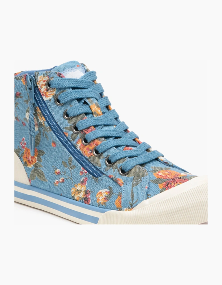 Rocket Dog JAZZIN HI ROMEO Womens Hi-Top Trainers Light Blue