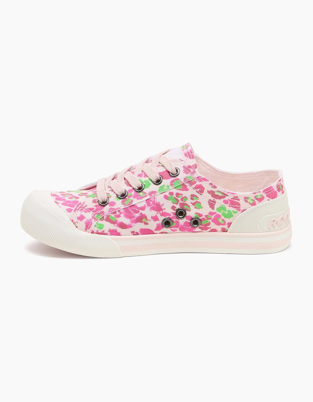 Rocket Dog JAZZIN SNAP Womens Canvas Trainers Pink Multi