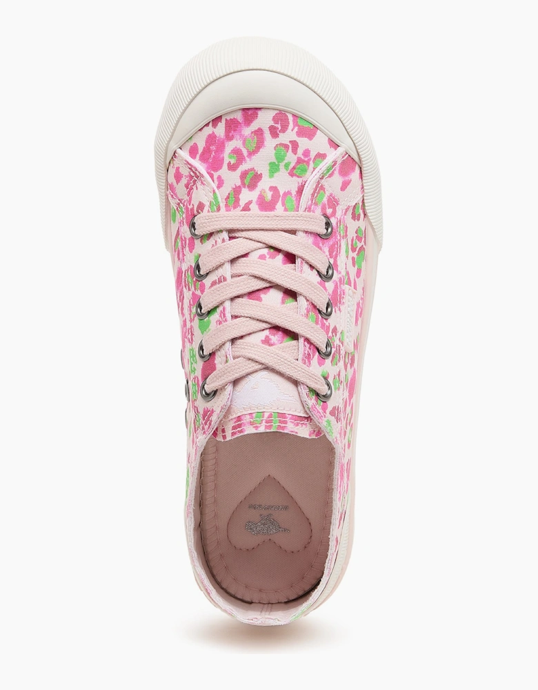 Rocket Dog JAZZIN SNAP Womens Canvas Trainers Pink Multi