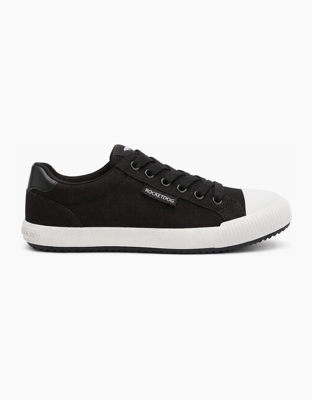 Rocket Dog CHEERY LOW 12A CANVAS Womens Canvas Trainers Black, 5 of 4