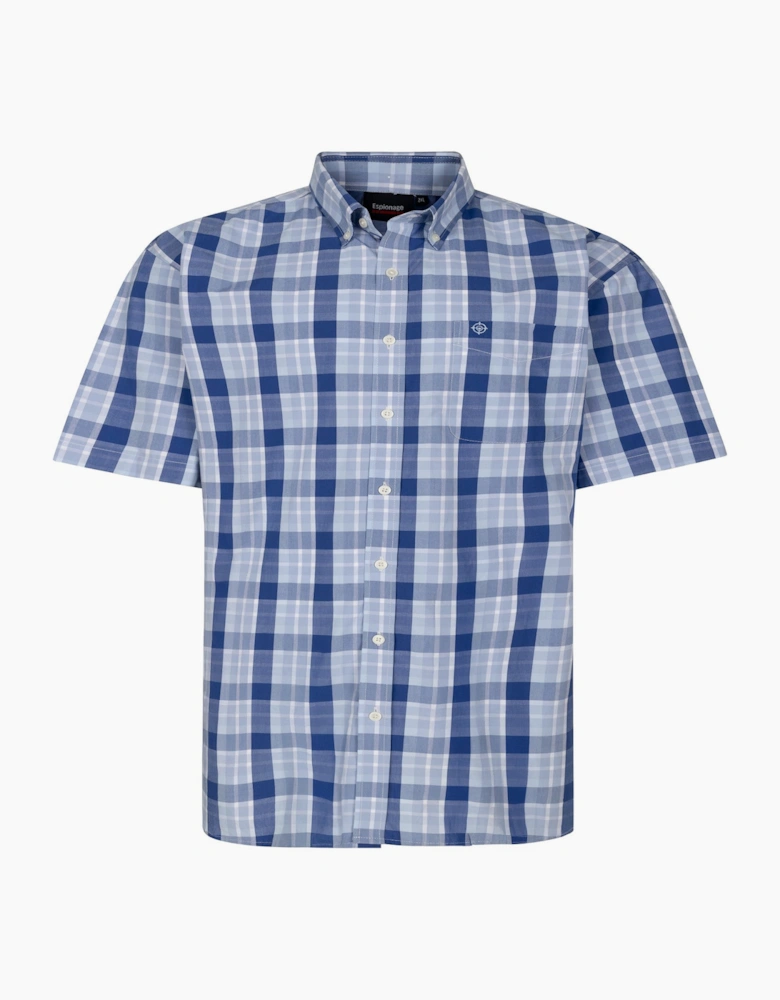 Espionage Mens Check Big & Tall Short Sleeve Shirt