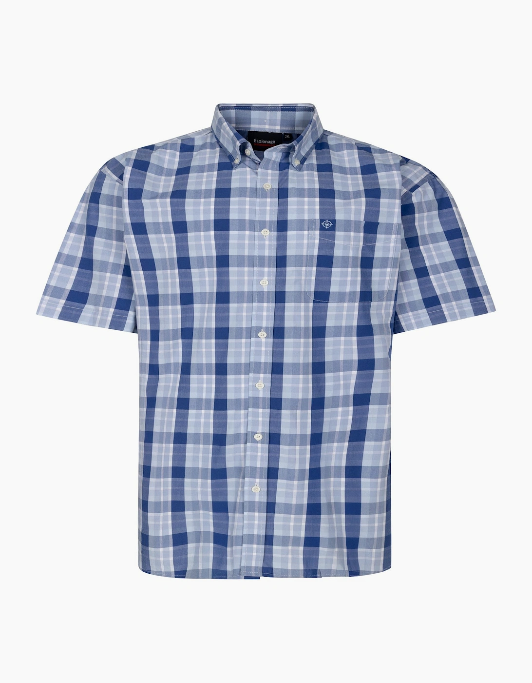 Espionage Mens Check Big & Tall Short Sleeve Shirt, 2 of 1