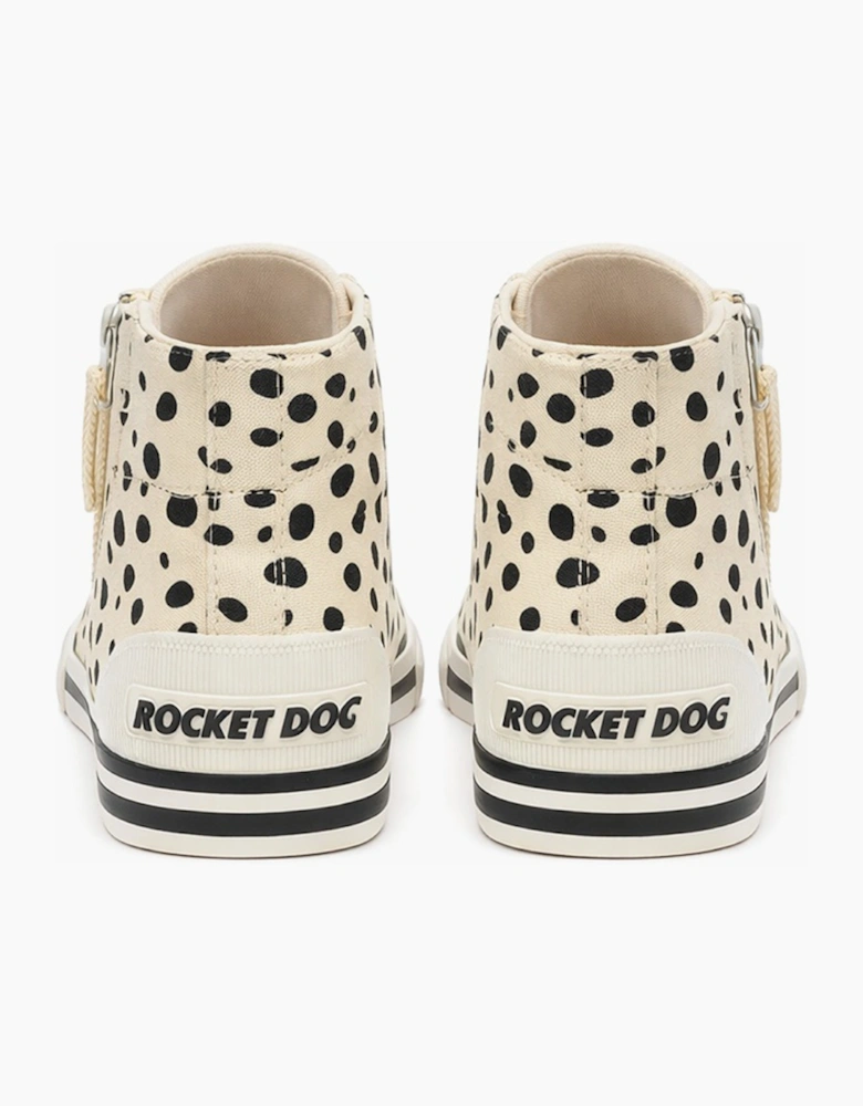 Rocket Dog JAZZIN HI FIDO Womens Hi-Top Trainers Off White