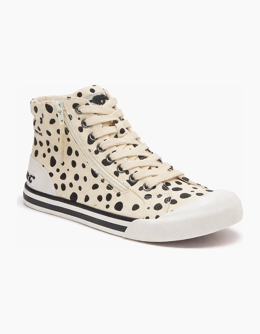 Rocket Dog JAZZIN HI FIDO Womens Hi-Top Trainers Off White