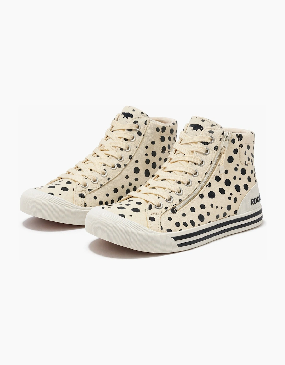 Rocket Dog JAZZIN HI FIDO Womens Hi-Top Trainers Off White