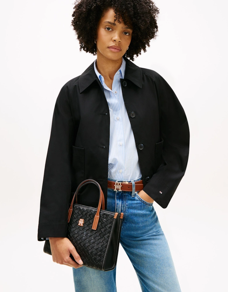 Tommy Hilfiger TH City Womens Mini Tote Bag - Black Mix