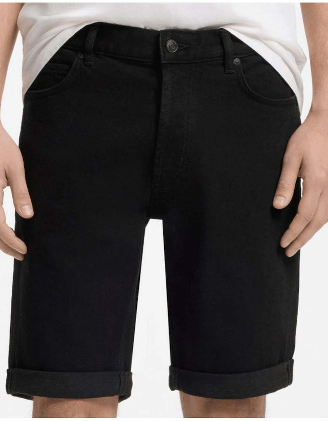 HUGO 634/S Black Denim Shorts