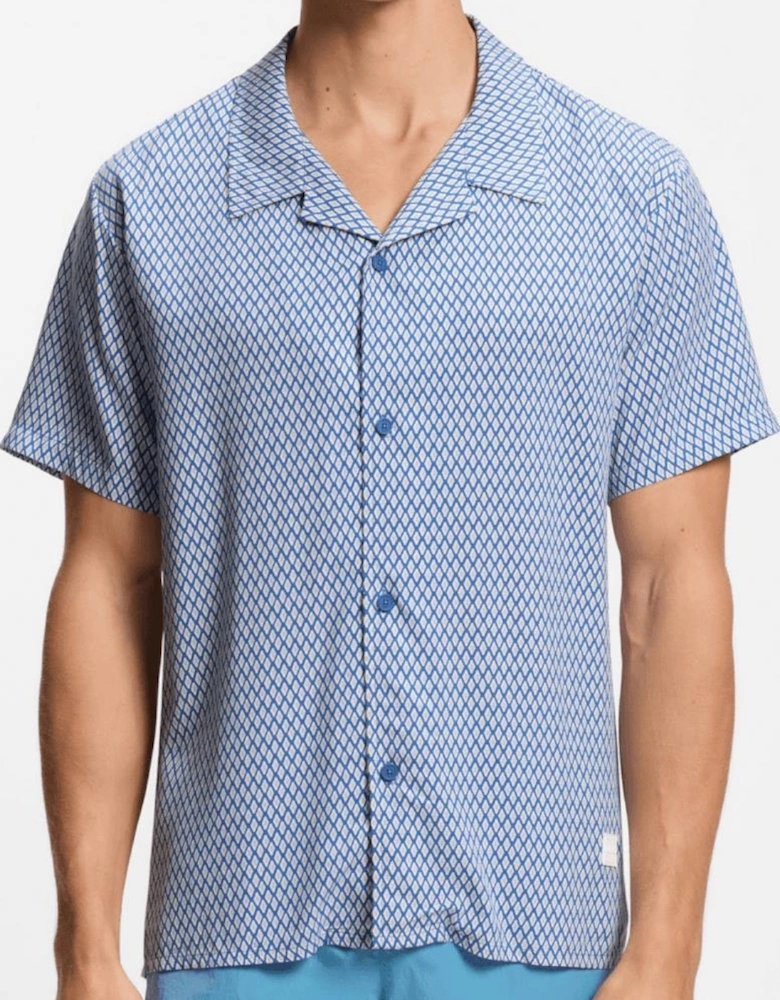 Straight Fit Patterned Beach Shirt