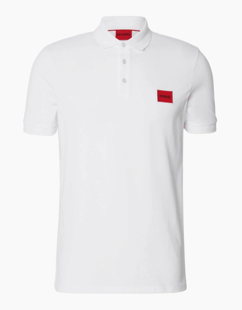HUGO Deroso222 Slim Fit White Polo Shirt