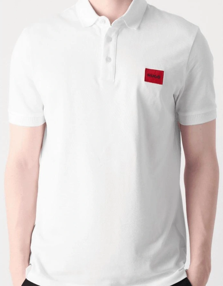 HUGO Deroso222 Slim Fit White Polo Shirt