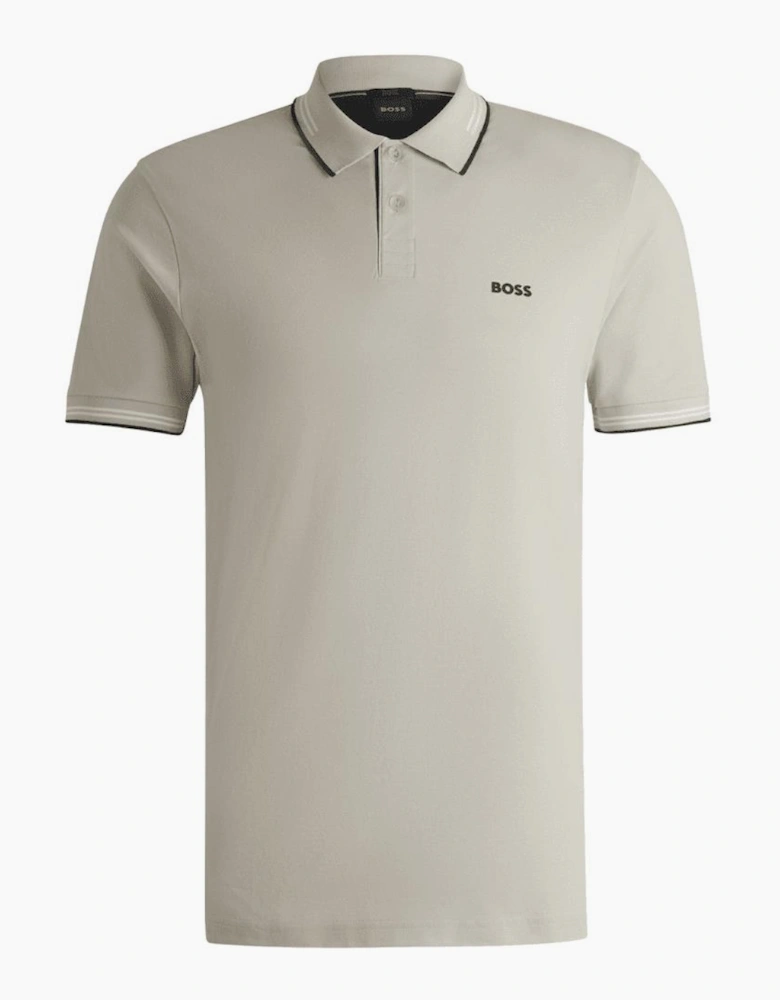 Paul Tipped Collar Slim Fit Beige Polo Shirt