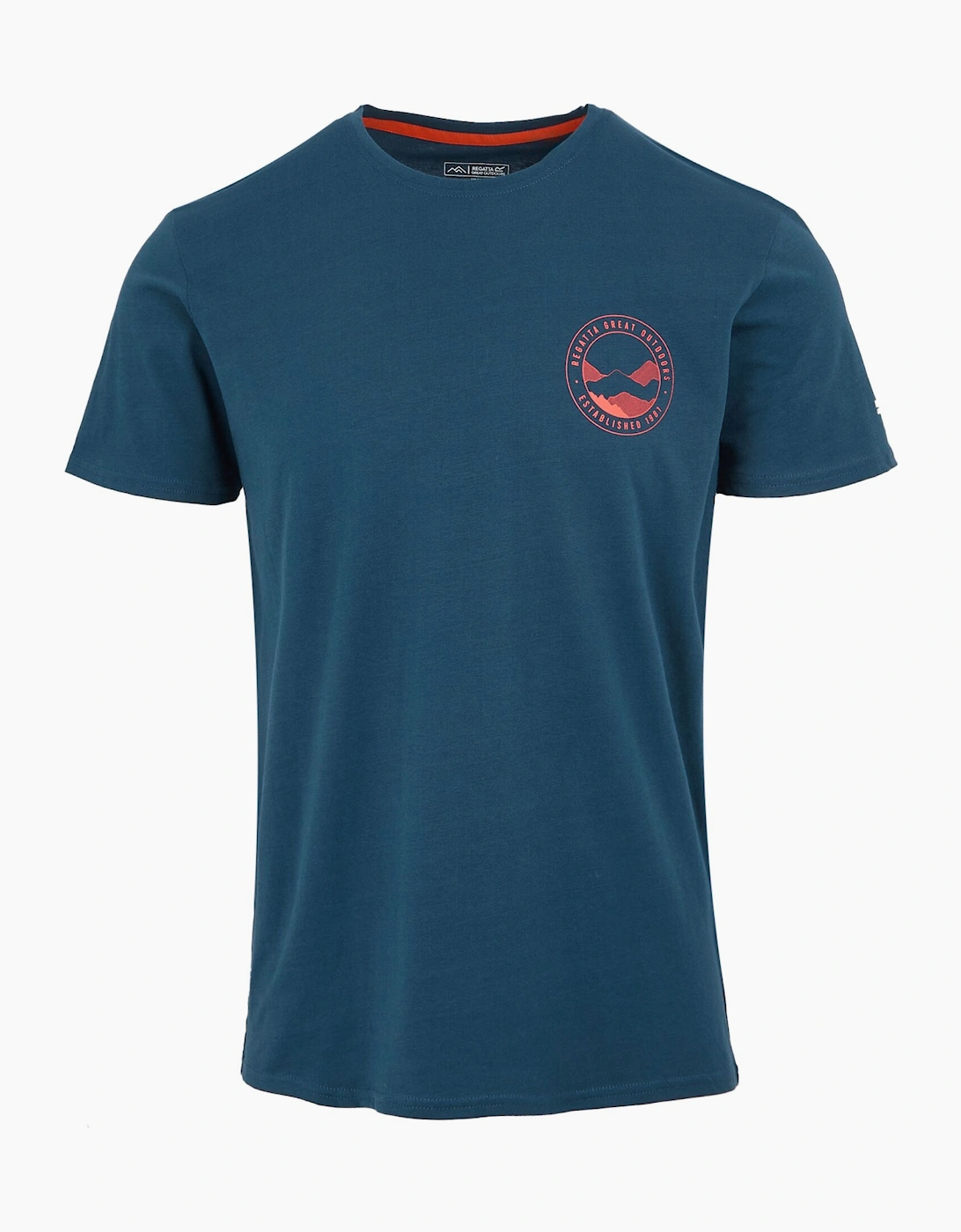 Regatta Mens Breezed V Mountain Back Print T-Shirt, 6 of 5