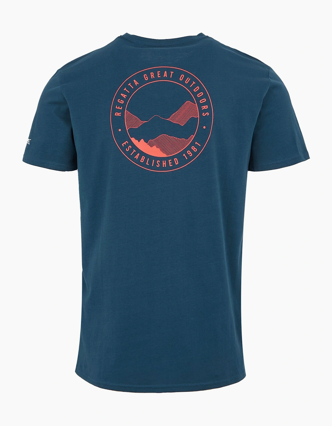 Regatta Mens Breezed V Mountain Back Print T-Shirt