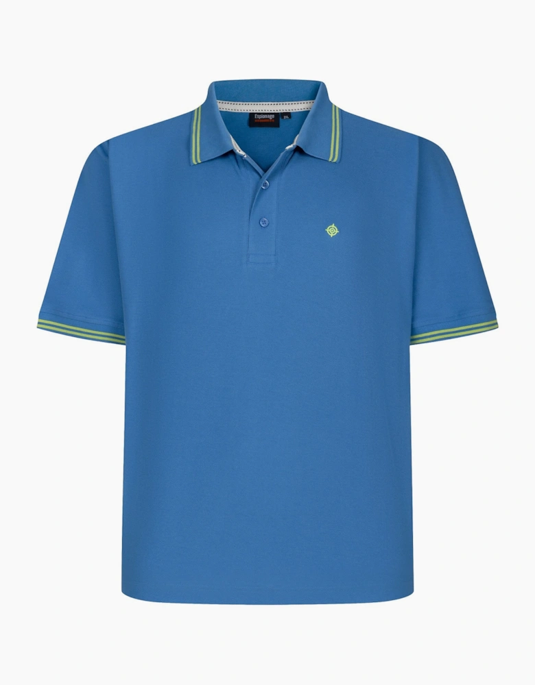 Espionage Mens Tipped Pique Big & Tall Short Sleeve Polo Shirt