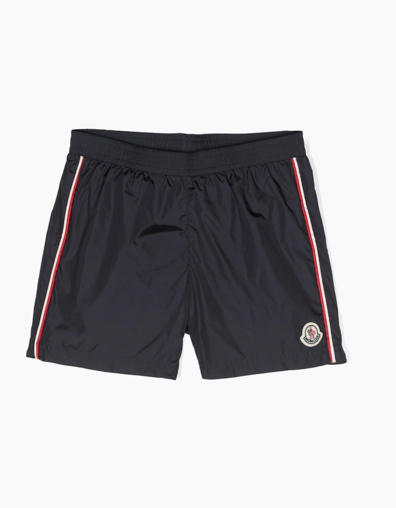 Kids Stripe Trim Swimshorts Navy
