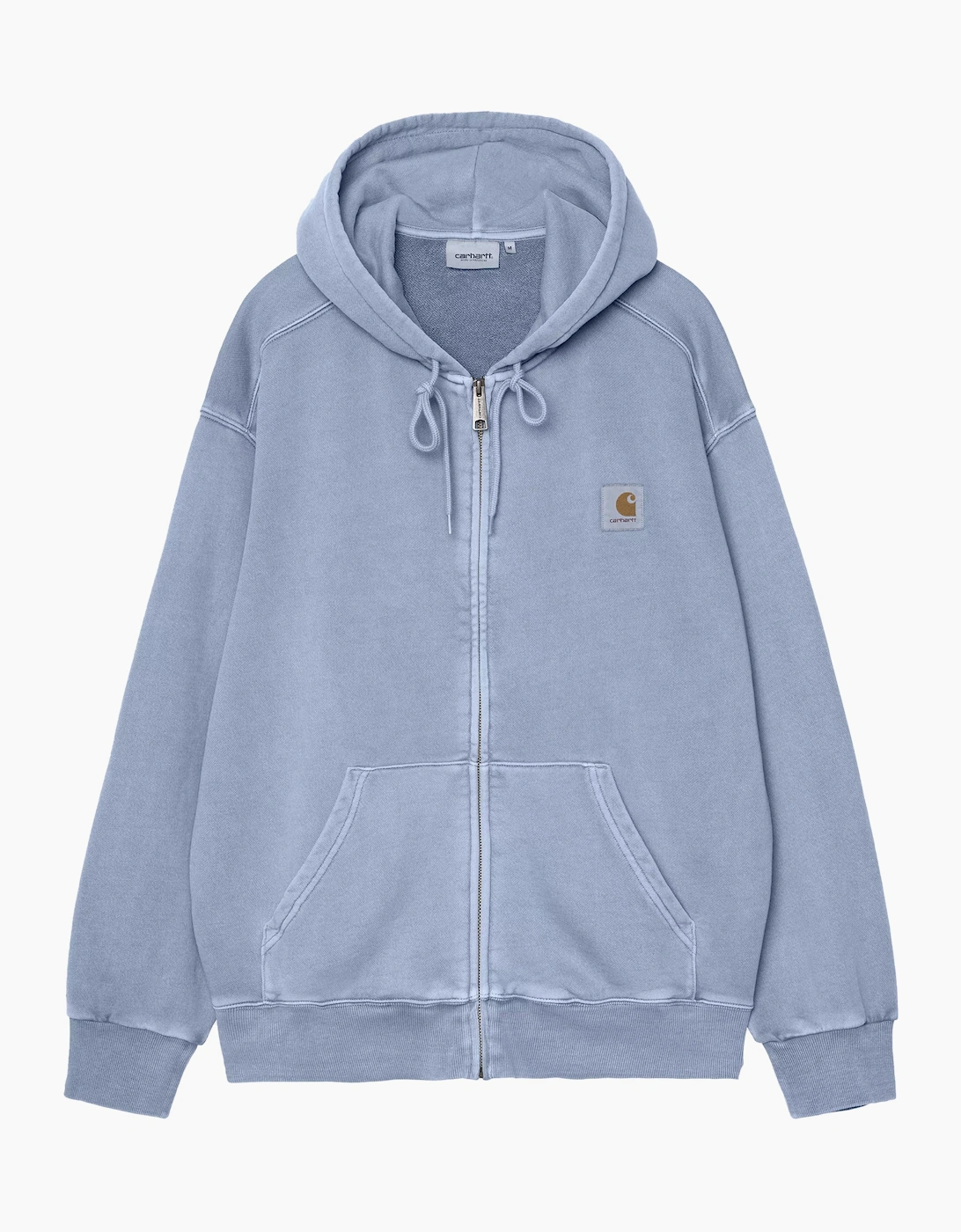 Men's Carhartt WIP Hooded Nelson Sweatshirt Jacket Gentle Blue/Garment Dyed - Size: 42
