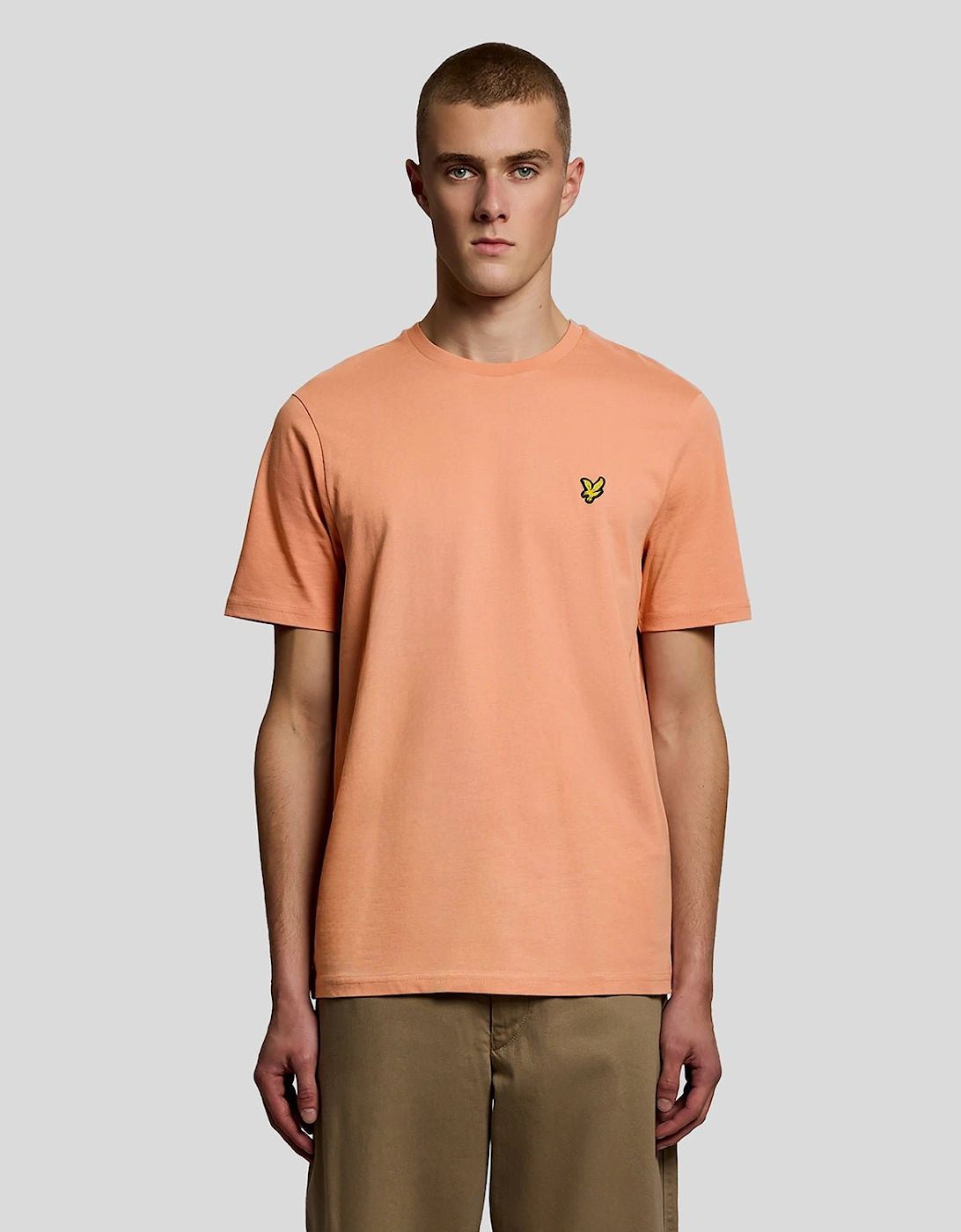 Lyle And Scott Men's Orange Cotton Crew Neck T-Shirt - Size: 34
