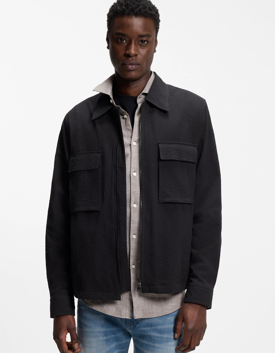HUGO Eselio Overshirt S1-26 001 Black