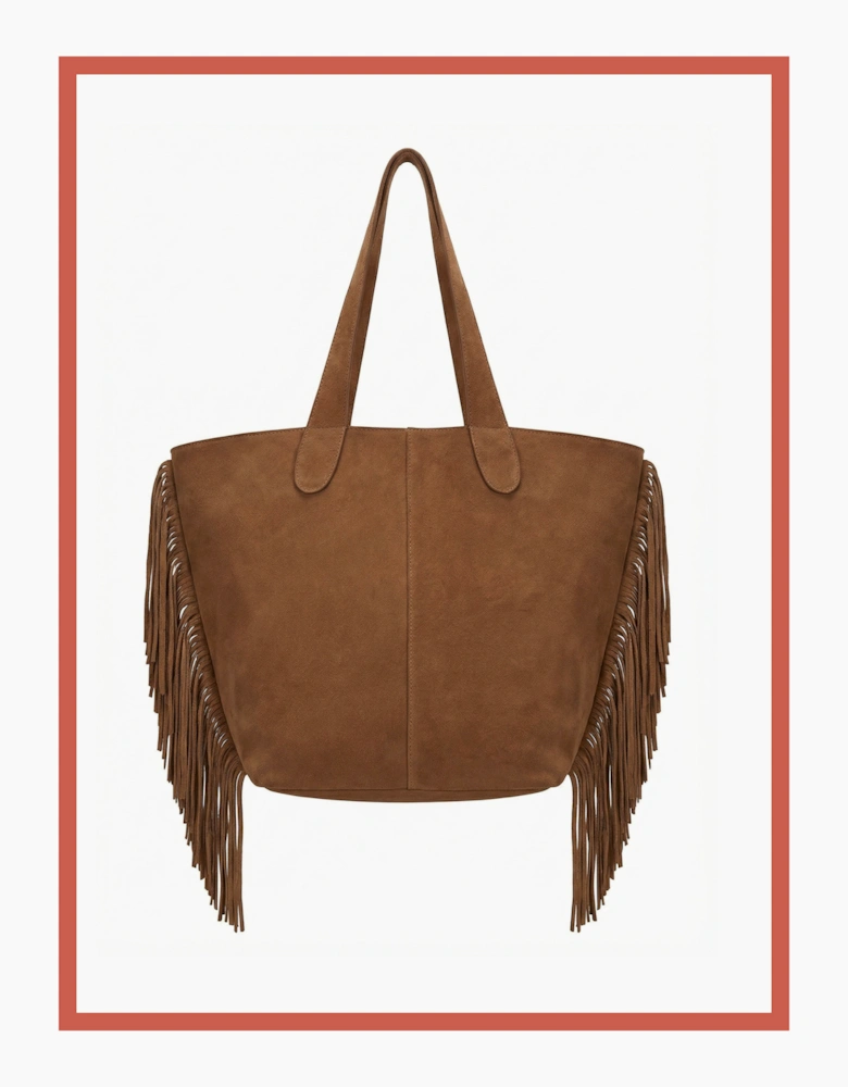 Vancouver Soft Suede Tote - Camel