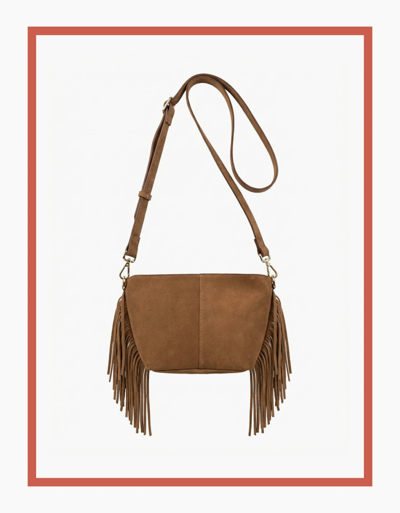Kingston Tassle Cross Body Bag - Camel